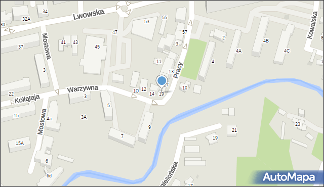 Tarnów, Pracy, 19, mapa Tarnów