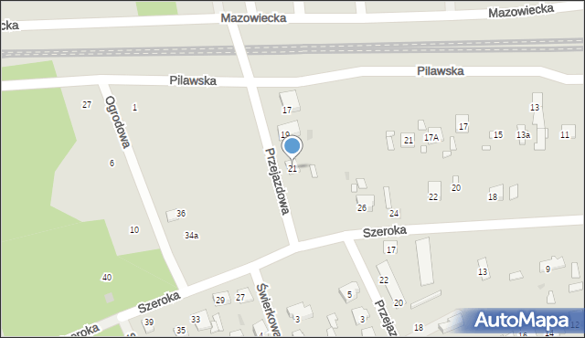 Tłuszcz, Przejazdowa, 21, mapa Tłuszcz