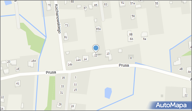 Tomice, Prusa Bolesława, 12, mapa Tomice