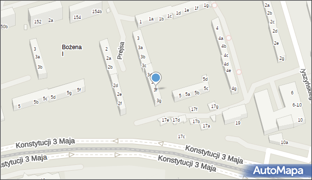 Toruń, Prejsa Juliana, 3f, mapa Torunia