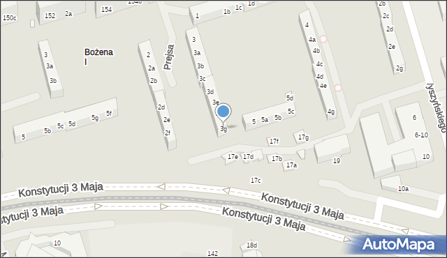 Toruń, Prejsa Juliana, 3g, mapa Torunia