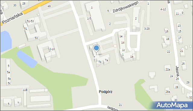 Toruń, Prüfferów Jana i Marii, 7c, mapa Torunia