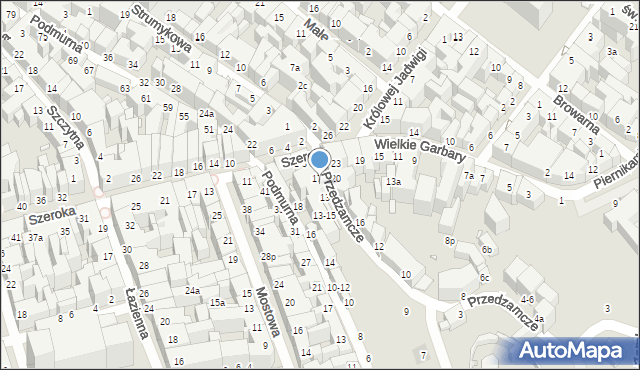 Toruń, Przedzamcze, 15, mapa Torunia