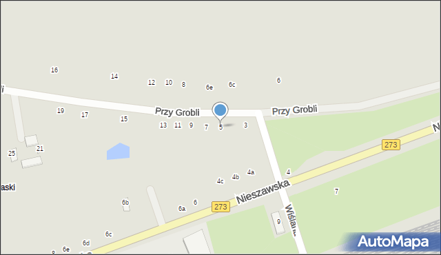 Toruń, Przy Grobli, 5, mapa Torunia