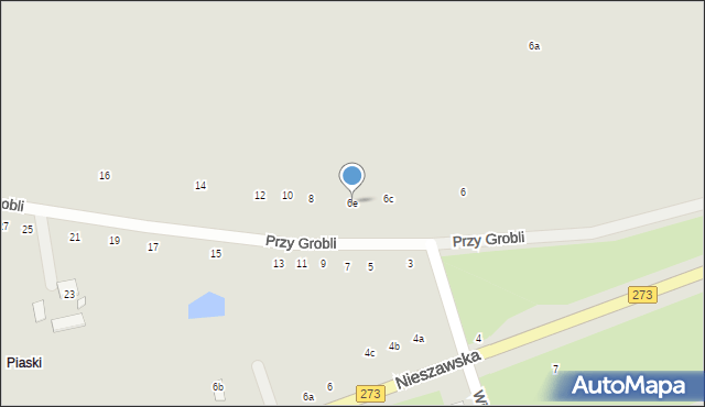 Toruń, Przy Grobli, 6e, mapa Torunia