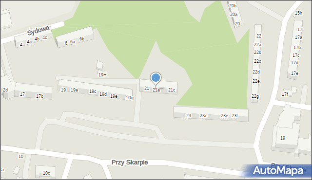 Toruń, Przy Skarpie, 21a, mapa Torunia