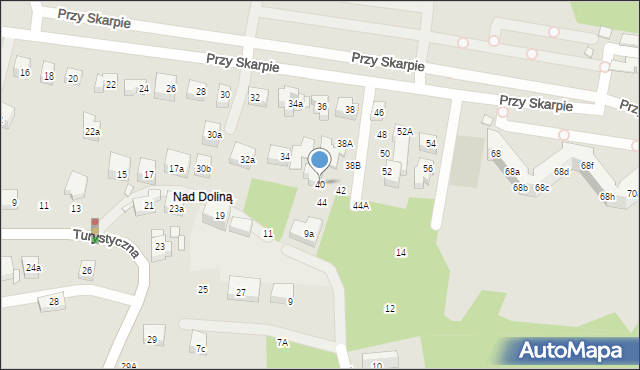 Toruń, Przy Skarpie, 40, mapa Torunia