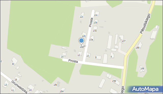 Trzebinia, Prosta, 12a, mapa Trzebinia