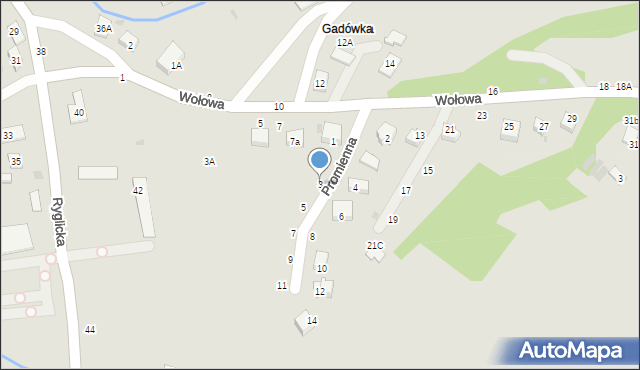 Tuchów, Promienna, 3, mapa Tuchów