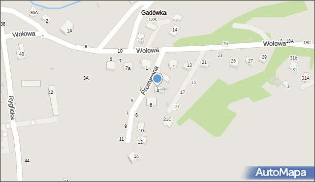Tuchów, Promienna, 4, mapa Tuchów