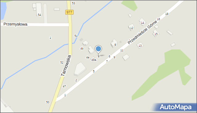 Tuchów, Przedmieście Górne, 4, mapa Tuchów