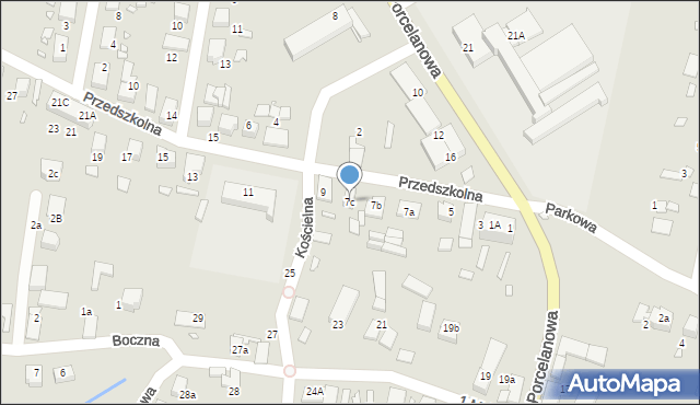 Tułowice, Przedszkolna, 7c, mapa Tułowice