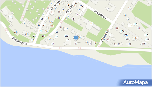 Turawa, Promenada, 10, mapa Turawa