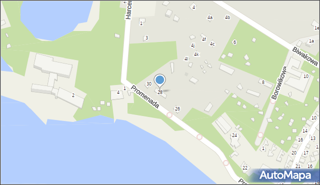 Turawa, Promenada, 28, mapa Turawa