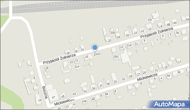 Twardogóra, Przyjaciół Żołnierza, 17, mapa Twardogóra