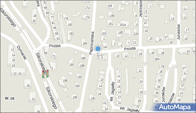 Tychy, Prosta, 2, mapa Tychów