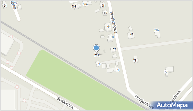 Tychy, Przejazdowa, 76A, mapa Tychów