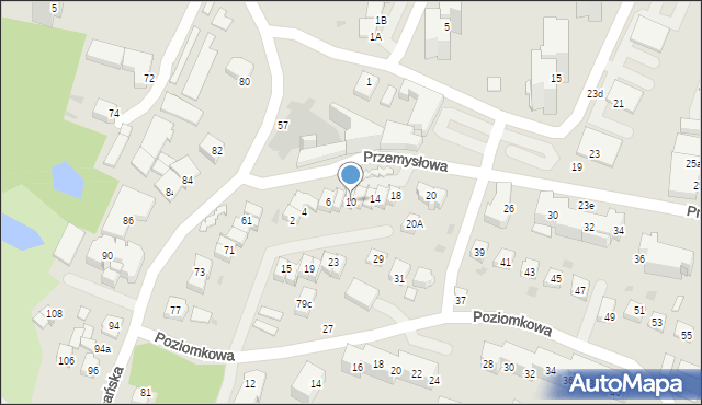 Tychy, Przemysłowa, 10, mapa Tychów