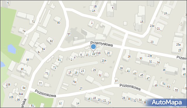 Tychy, Przemysłowa, 14, mapa Tychów