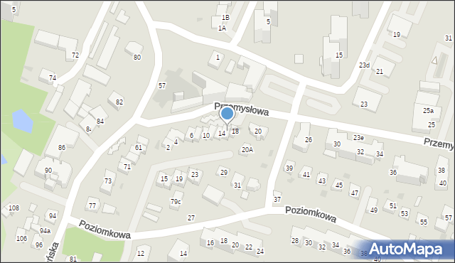 Tychy, Przemysłowa, 16, mapa Tychów