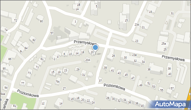 Tychy, Przemysłowa, 22, mapa Tychów