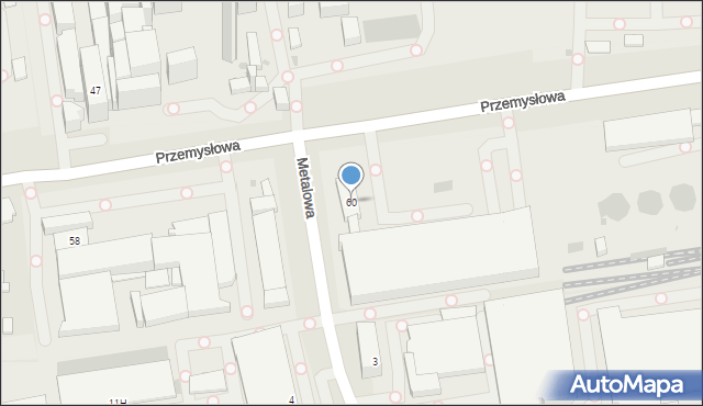 Tychy, Przemysłowa, 60, mapa Tychów