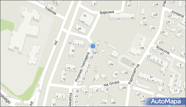 Tychy, Przerwy-Tetmajera Kazimierza, 13, mapa Tychów