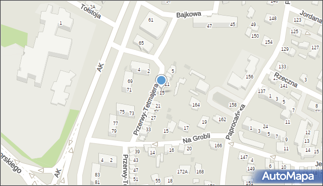Tychy, Przerwy-Tetmajera Kazimierza, 15, mapa Tychów