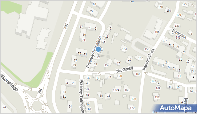 Tychy, Przerwy-Tetmajera Kazimierza, 27, mapa Tychów