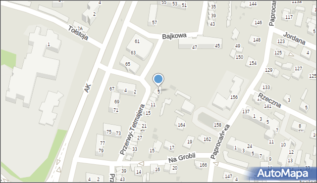 Tychy, Przerwy-Tetmajera Kazimierza, 5, mapa Tychów