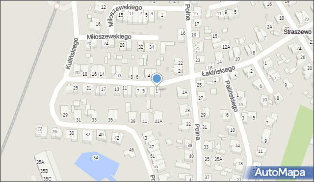 Wągrowiec, Przybyszewskiego Stanisława, 1, mapa Wągrowiec