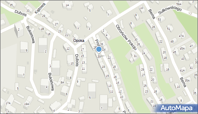 Wałbrzych, Prosta, 23, mapa Wałbrzycha