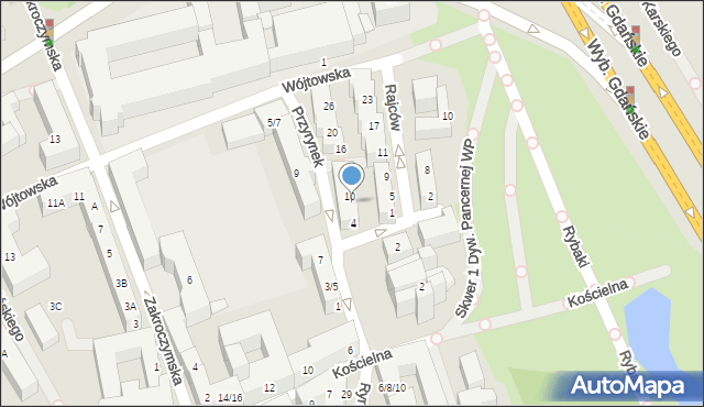 Warszawa, Przyrynek, 8, mapa Warszawy