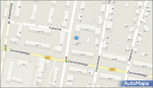 Warszawa, Przybyszewskiego Stanisława, 28, mapa Warszawy