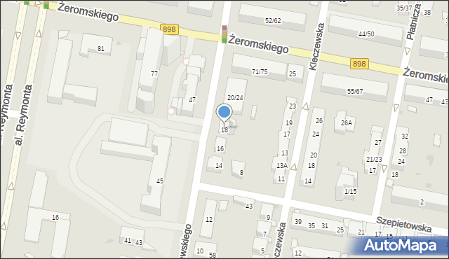 Warszawa, Przybyszewskiego Stanisława, 18, mapa Warszawy
