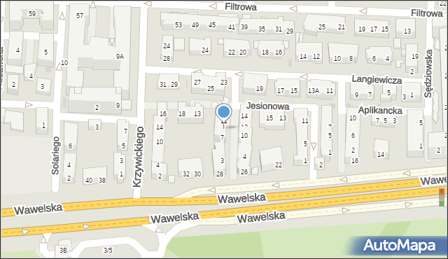 Warszawa, Prezydencka, 9, mapa Warszawy