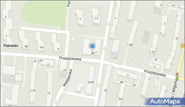Warszawa, Pruszkowska, 4D, mapa Warszawy