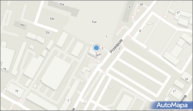 Warszawa, Przedpole, 1A, mapa Warszawy