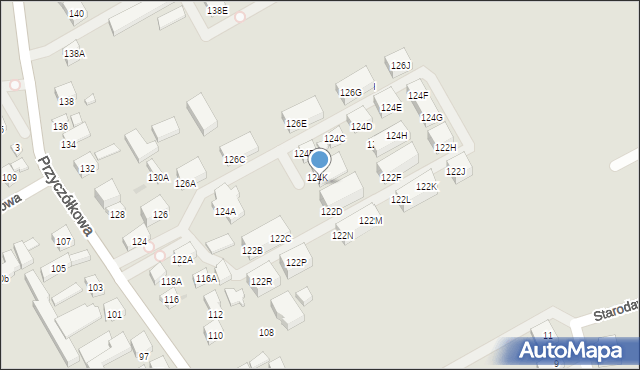 Warszawa, Przyczółkowa, 124L, mapa Warszawy