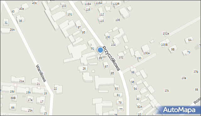 Warszawa, Przyczółkowa, 89, mapa Warszawy