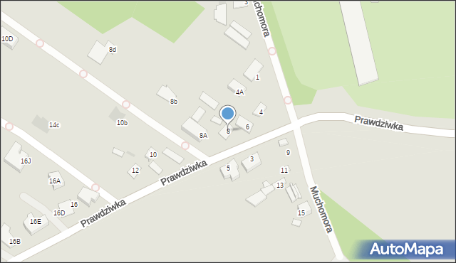 Warszawa, Prawdziwka, 8, mapa Warszawy