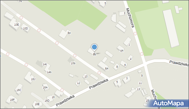 Warszawa, Prawdziwka, 8b, mapa Warszawy