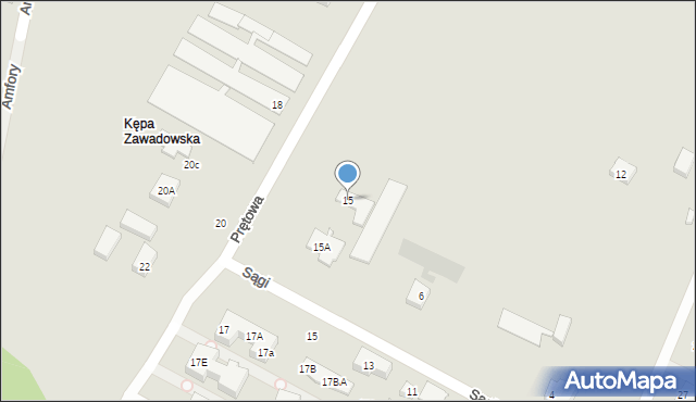 Warszawa, Prętowa, 15, mapa Warszawy