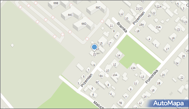 Warszawa, Przemian, 11, mapa Warszawy