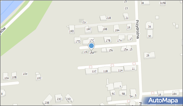 Warszawa, Przydrożna, 15d, mapa Warszawy