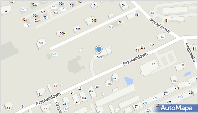 Warszawa, Przewodowa, 15/21, mapa Warszawy