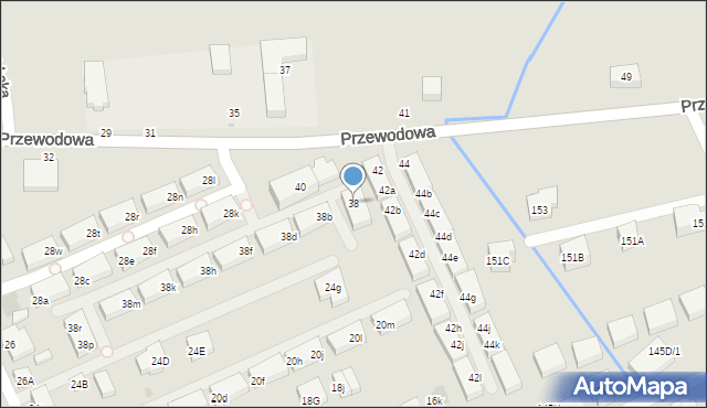 Warszawa, Przewodowa, 38, mapa Warszawy