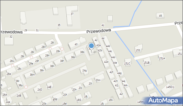 Warszawa, Przewodowa, 38a, mapa Warszawy