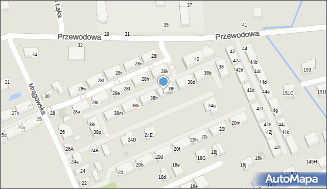 Warszawa, Przewodowa, 38g, mapa Warszawy