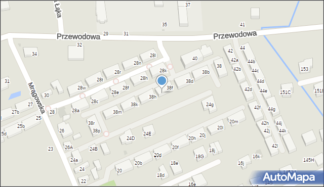 Warszawa, Przewodowa, 38g, mapa Warszawy